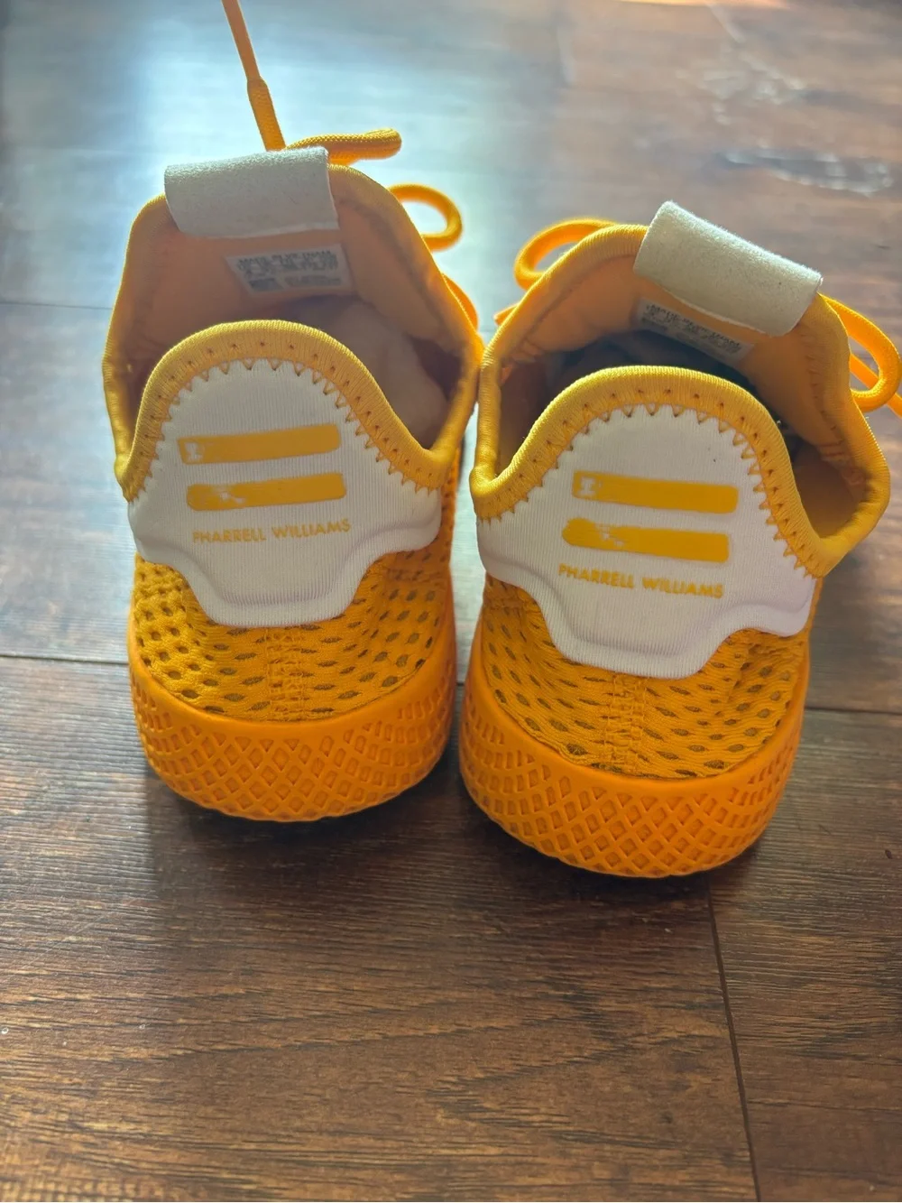 adidas Yellow Knit Athletic Sneakers